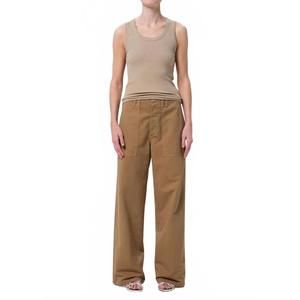 Agolde Tan Wide Leg Pants
